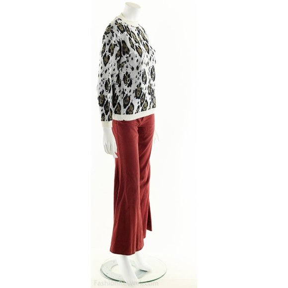 Animal Print Sweater,Leopard Print Sweater,Cheetah Sweater, Vintage 80s,80s Knit - Picture 2 of 5